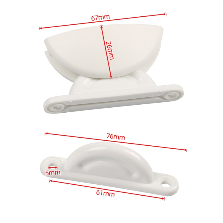 A8627 2 Pair RV Hatch Semi-circular Retainer Kit with Screws(White) - Car Anti-Slip Mats by PMC TechLife | Online Shopping South Africa | PMC TechLife | Buy Now Pay Later Mobicred
