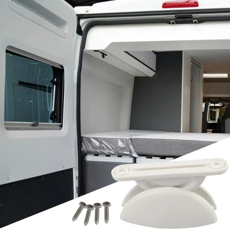 A8627 2 Pair RV Hatch Semi-circular Retainer Kit with Screws(White) - Car Anti-Slip Mats by PMC TechLife | Online Shopping South Africa | PMC TechLife | Buy Now Pay Later Mobicred