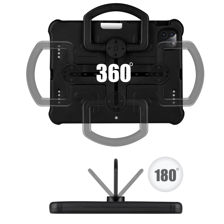 For iPad Air 11 2024 Shield 360 Rotation Handle EVA Shockproof PC Tablet Case(Black) - iPad Air 11 2024 Cases by PMC TechLife | Online Shopping South Africa | PMC TechLife | Buy Now Pay Later Mobicred