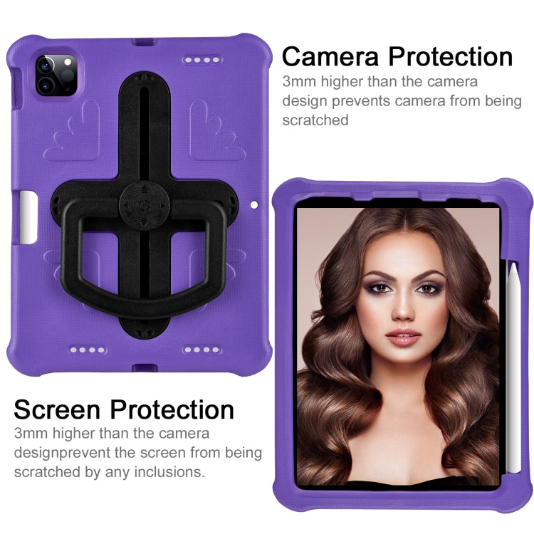 For iPad Air 11 2024 Shield 360 Rotation Handle EVA Shockproof PC Tablet Case(Purple Black) - iPad Air 11 2024 Cases by PMC TechLife | Online Shopping South Africa | PMC TechLife | Buy Now Pay Later Mobicred