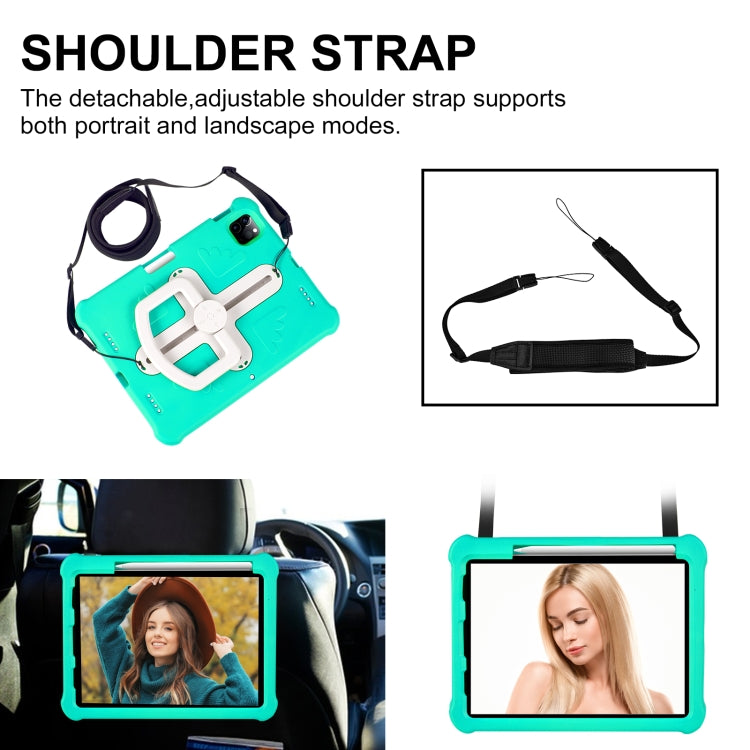 For iPad Air 11 2024  / 2025 Shield 360 Rotation Handle EVA Shockproof PC Tablet Case(Mint Green Beige) - iPad Air 11 2025 / 2024 Cases by PMC TechLife | Online Shopping South Africa | PMC TechLife | Buy Now Pay Later Mobicred