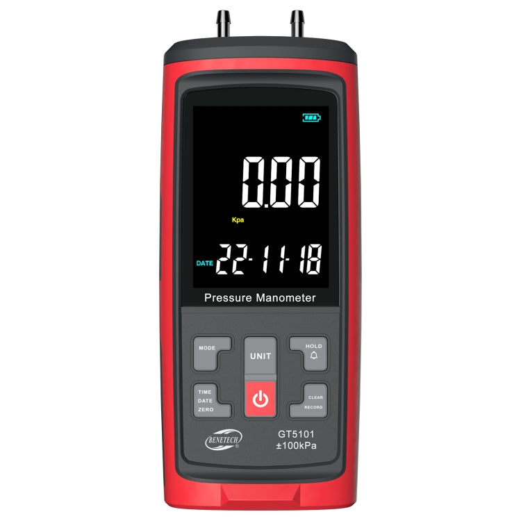 BENETECH GT5101 LCD Display Differential Pressure Meter, Specification:100KPa - free shipping - PMC TechLife - Order now!