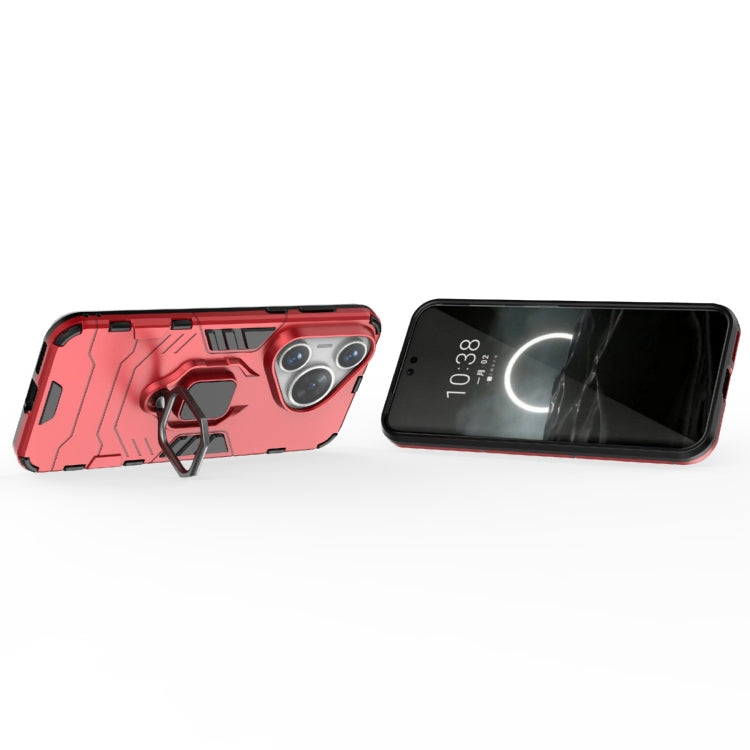 For Huawei Pura 70 Shockproof PC + TPU Holder Phone Case(Red) - Huawei Cases by PMC Jewellery | Online Shopping South Africa | PMC Jewellery | Buy Now Pay Later Mobicred