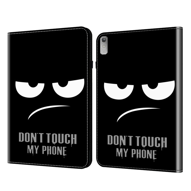 For Lenovo Xiaoxin Pad Pro 12.7 Crystal Texture Painted Leather Tablet Case(Dont Touch My Phone) - Lenovo by PMC TechLife | Online Shopping South Africa | PMC TechLife | Buy Now Pay Later Mobicred