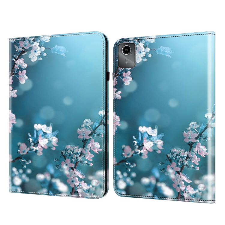 For Lenovo Tab M11 / Xiaoxin Pad 11 2024 Crystal Texture Painted Leather Tablet Case(Plum Bossom) - Lenovo by PMC Jewellery | Online Shopping South Africa | PMC Jewellery | Buy Now Pay Later Mobicred