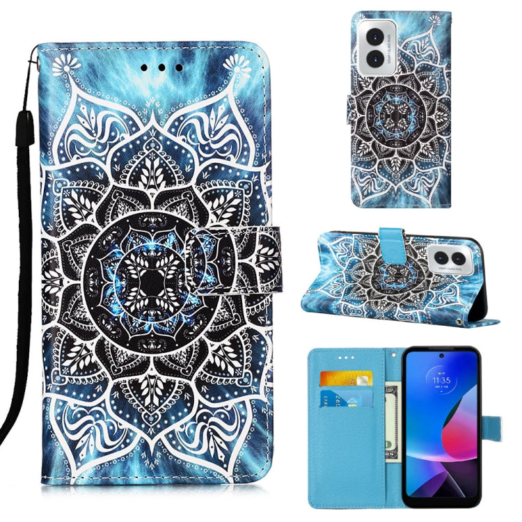 For Motorola Moto G Play 4G 2024 Colored Drawing Pattern Plain Weave Leather Phone Case(Undersea Mandala) - Motorola Cases by PMC Jewellery | Online Shopping South Africa | PMC Jewellery | Buy Now Pay Later Mobicred