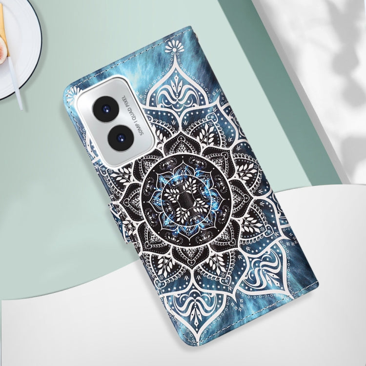 For Motorola Moto G Play 4G 2024 Colored Drawing Pattern Plain Weave Leather Phone Case(Undersea Mandala) - Motorola Cases by PMC Jewellery | Online Shopping South Africa | PMC Jewellery | Buy Now Pay Later Mobicred