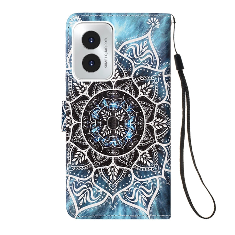 For Motorola Moto G Play 4G 2024 Colored Drawing Pattern Plain Weave Leather Phone Case(Undersea Mandala) - Motorola Cases by PMC Jewellery | Online Shopping South Africa | PMC Jewellery | Buy Now Pay Later Mobicred