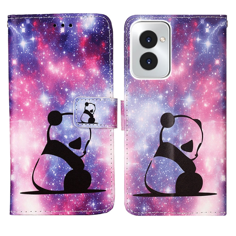 For Motorola Moto G Power 5G 2024 Colored Drawing Pattern Plain Weave Leather Phone Case(Baby Panda) - Motorola Cases by PMC Jewellery | Online Shopping South Africa | PMC Jewellery | Buy Now Pay Later Mobicred