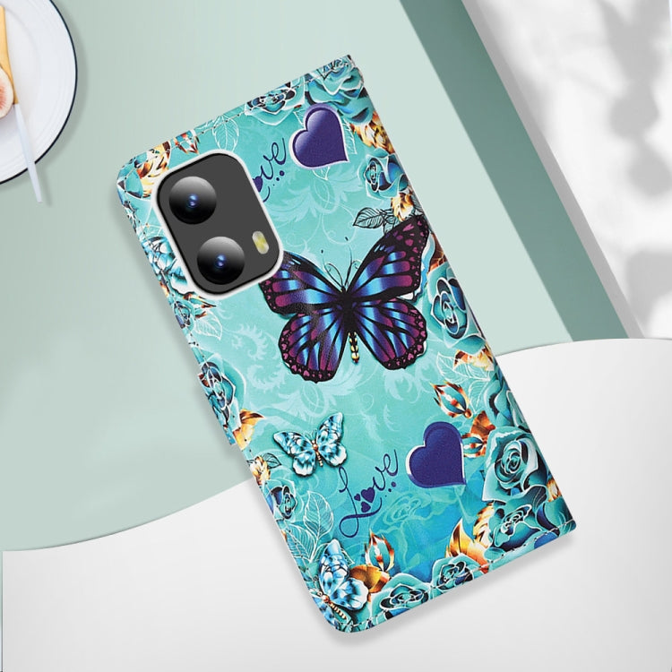 For Motorola Moto G Play 5G 2024 Colored Drawing Pattern Plain Weave Leather Phone Case(Caring Butterfly) - free shipping - PMC Jewellery - Order now!