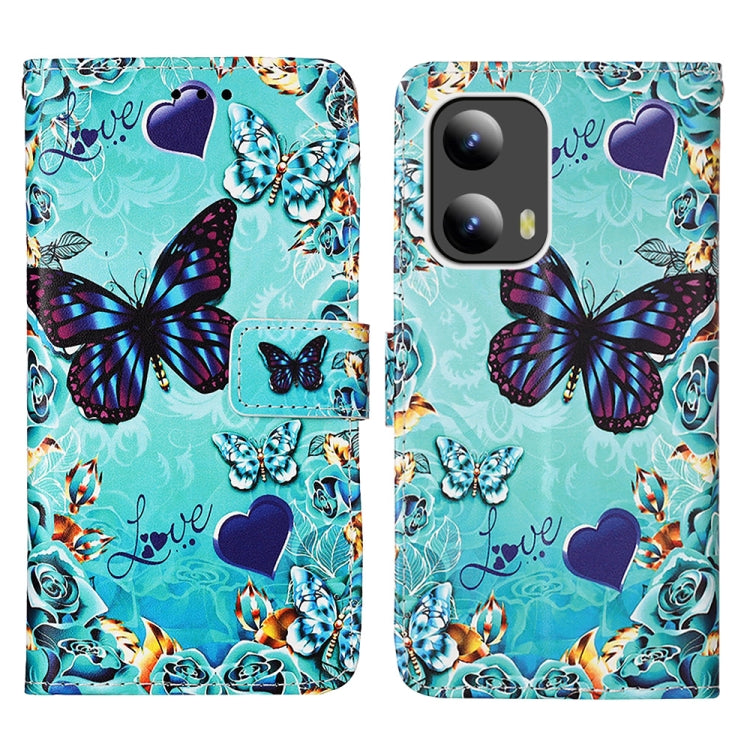 For Motorola Moto G Play 5G 2024 Colored Drawing Pattern Plain Weave Leather Phone Case(Caring Butterfly) - free shipping - PMC Jewellery - Order now!
