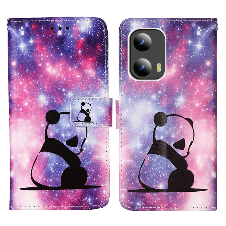 For Motorola Moto G Play 5G 2024 Colored Drawing Pattern Plain Weave Leather Phone Case(Baby Panda) - Motorola Cases by PMC Jewellery | Online Shopping South Africa | PMC Jewellery | Buy Now Pay Later Mobicred