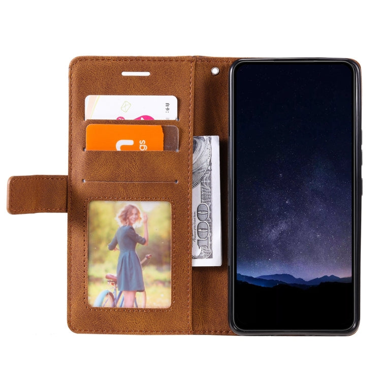 For Google Pixel 9 Skin Feel Splicing Leather Phone Case(Brown) - Google Cases by PMC TechLife | Online Shopping South Africa | PMC TechLife | Buy Now Pay Later Mobicred