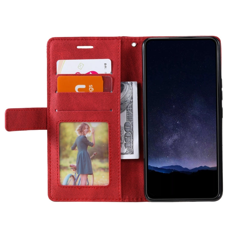 For Google Pixel 9 Skin Feel Splicing Leather Phone Case(Red) - Google Cases by PMC TechLife | Online Shopping South Africa | PMC TechLife | Buy Now Pay Later Mobicred