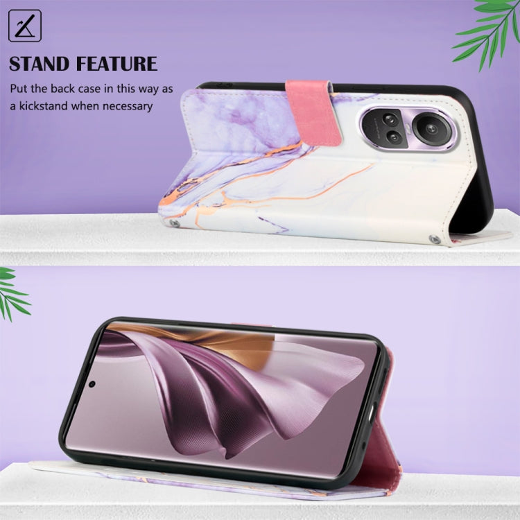 For OPPO Reno10/10 Pro Global PT003 Marble Pattern Flip Leather Phone Case(LS006) - OPPO Cases by PMC TechLife | Online Shopping South Africa | PMC TechLife | Buy Now Pay Later Mobicred