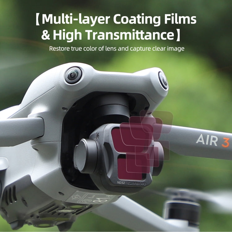For DJI Air 3 Sunnylife Camera Lens Filter, Filter:4 in 1 MCUV CPL ND4 ND8 - free shipping - PMC TechLife - Order now!