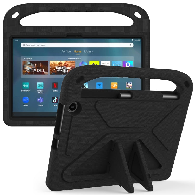 For Amazon Kindle Fire Max 11 Handle EVA Shockproof Tablet Case with Holder(Black) - Amazon by PMC TechLife | Online Shopping South Africa | PMC TechLife | Buy Now Pay Later Mobicred