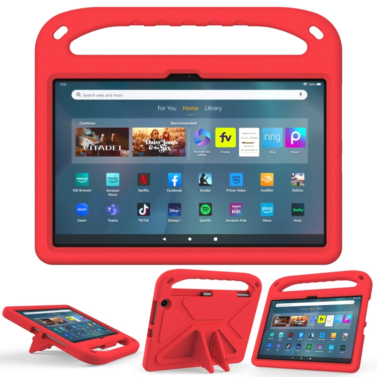 For Amazon Kindle Fire Max 11 Handle EVA Shockproof Tablet Case with Holder(Red) - Amazon by PMC TechLife | Online Shopping South Africa | PMC TechLife | Buy Now Pay Later Mobicred