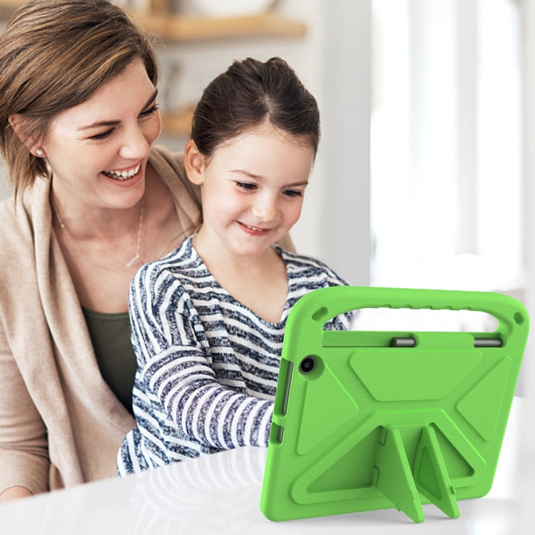 For Amazon Kindle Fire Max 11 Handle EVA Shockproof Tablet Case with Holder(Green) - Amazon by PMC TechLife | Online Shopping South Africa | PMC TechLife | Buy Now Pay Later Mobicred