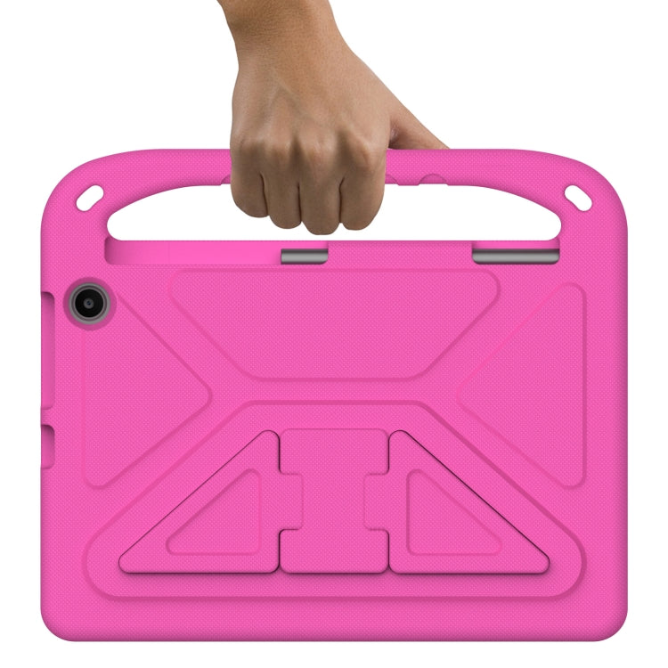 For Amazon Kindle Fire Max 11 Handle EVA Shockproof Tablet Case with Holder(Rose Red) - Amazon by PMC TechLife | Online Shopping South Africa | PMC TechLife | Buy Now Pay Later Mobicred