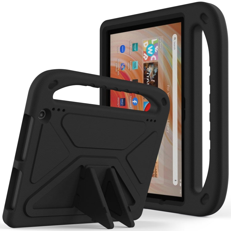 For Amazon Kindle Fire HD 10 2023 Handle EVA Shockproof Tablet Case with Holder(Black) - Amazon by PMC TechLife | Online Shopping South Africa | PMC TechLife | Buy Now Pay Later Mobicred