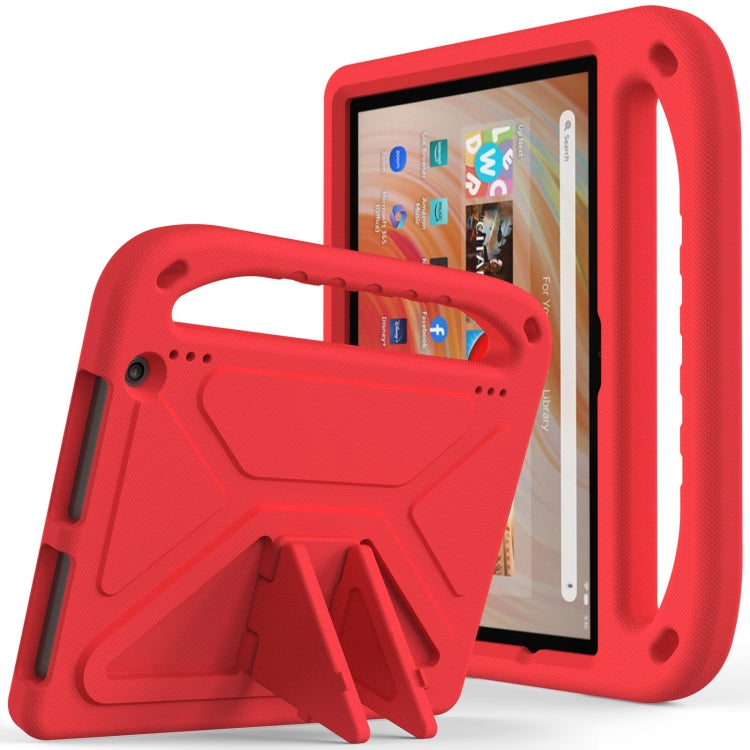 For Amazon Kindle Fire HD 10 2023 Handle EVA Shockproof Tablet Case with Holder(Red) - Amazon by PMC TechLife | Online Shopping South Africa | PMC TechLife | Buy Now Pay Later Mobicred
