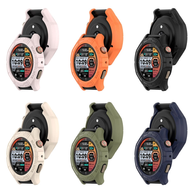 For Amazfit Cheetah / Cheetah Pro Armor Hollow Watch Protective Case(Light Pink) - Watch Cases by PMC TechLife | Online Shopping South Africa | PMC TechLife