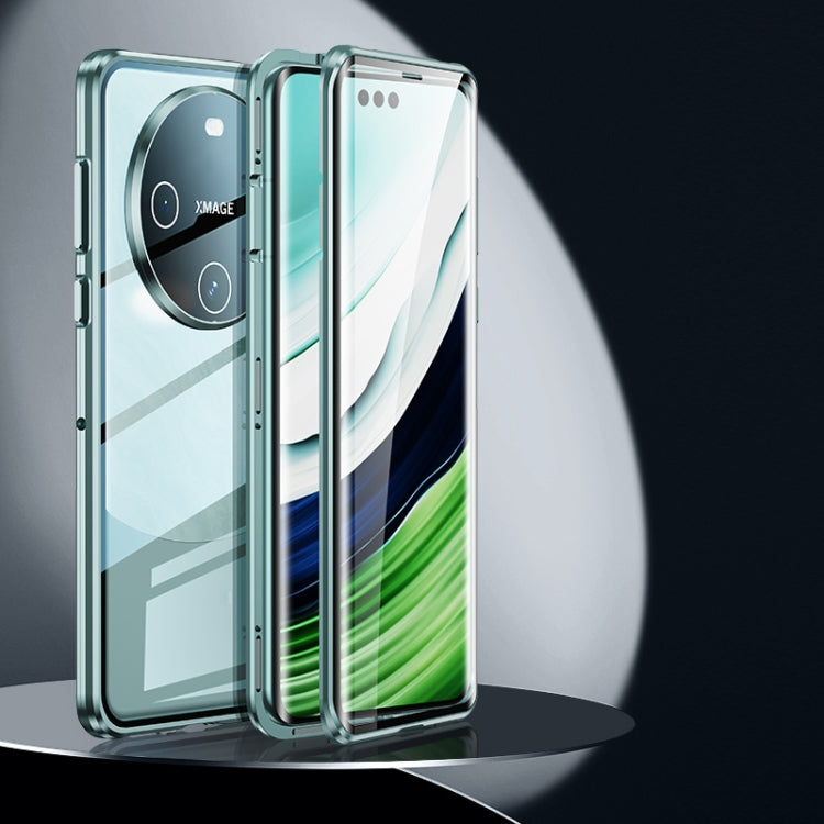 For Huawei Mate 60 Magnetic Double-side HD Tempered Glass Phone Case(Cyan-blue) - Huawei Cases by PMC TechLife | Online Shopping South Africa | PMC TechLife | Buy Now Pay Later Mobicred