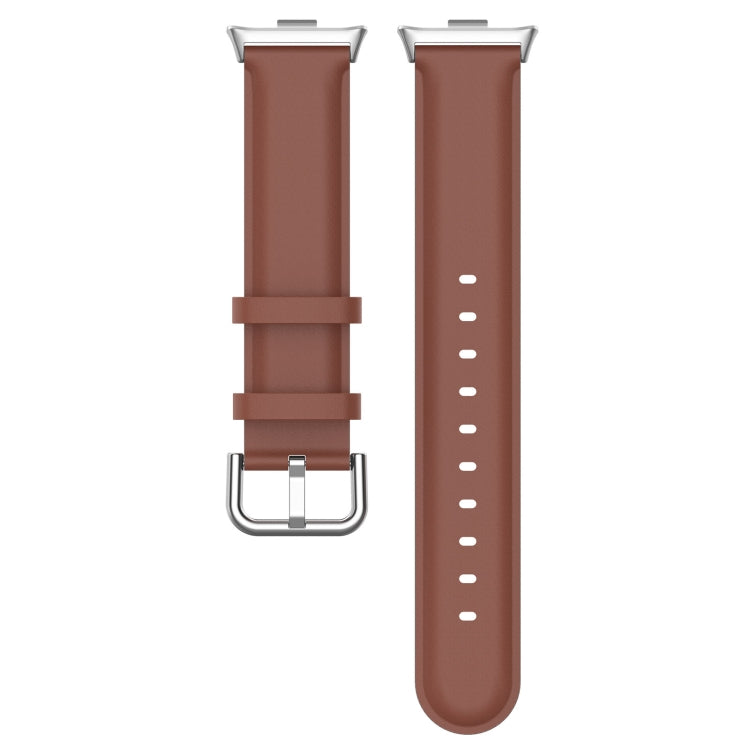 For Xiaomi Mi Band 8 Pro Round Tail Genuine Leather Watch Band(Brown) - Watch Bands by PMC TechLife | Online Shopping South Africa | PMC TechLife