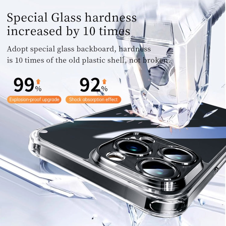 For iPhone 15 Pro Max SULADA TPU Frame + Tempered Glass Transparent Phone Case(Black) - free shipping - PMC Jewellery - Order now!