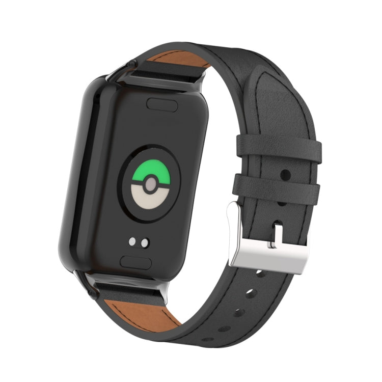 For Xiaomi Smart Band 9 Pro / 8 Pro 18mm Microfiber Sewing Leather Watch Band(Black) - free shipping - PMc TechLife - Order now!