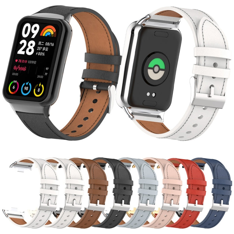 For Xiaomi Smart Band 9 Pro / 8 Pro 18mm Microfiber Sewing Leather Watch Band(Brown) - free shipping - PMc TechLife - Order now!