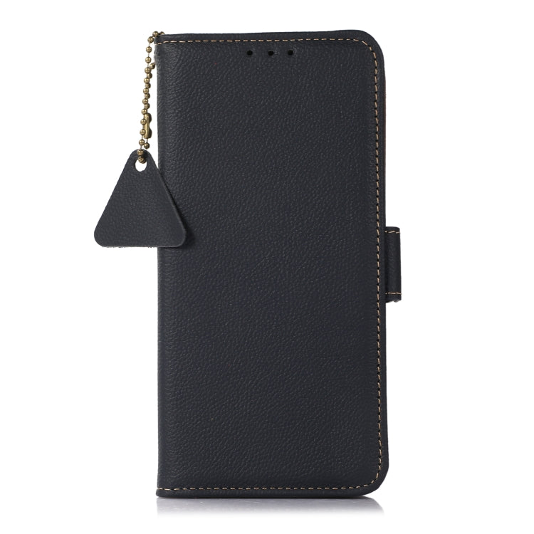For Sony Xperia 5 V Side-Magnetic TJ Genuine Leather RFID Phone Case(Blue) - Sony Cases by PMC TechLife | Online Shopping South Africa | PMC TechLife | Buy Now Pay Later Mobicred