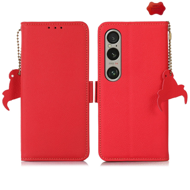 For Sony Xperia 1 VI Side-Magnetic TJ Genuine Leather RFID Phone Case(Red) - free shipping - PMC TechLife - Order now!