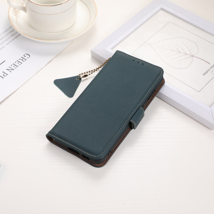 For Sony Xperia 10 VI Side-Magnetic TJ Genuine Leather RFID Phone Case(Green) - Sony Cases by PMC TechLife | Online Shopping South Africa | PMC TechLife | Buy Now Pay Later Mobicred