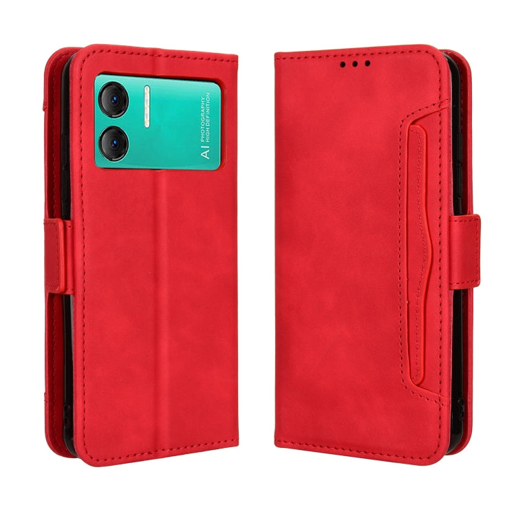For Doogee X98 Skin Feel Calf Texture Card Slots Leather Phone Case(Red) - Doogee Cases by PMC TechLife | Online Shopping South Africa | PMC TechLife | Buy Now Pay Later Mobicred