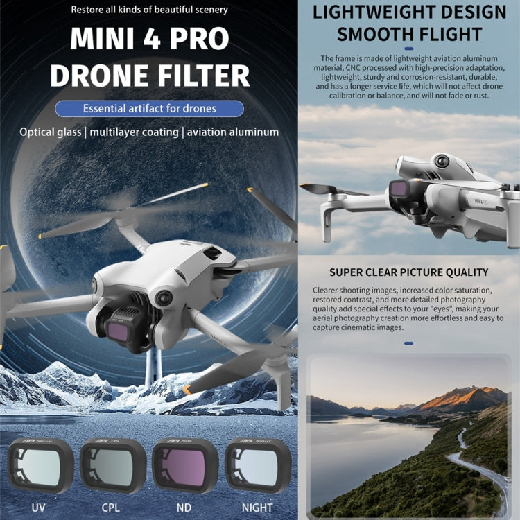 For DJI Mini 4 Pro JSR KB Series Drone Camera Lens Filter, Filter:ND8 - free shipping - PMC TechLife - Order now!