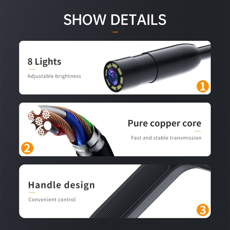 P200 8mm Side Lenses Integrated Industrial Pipeline Endoscope with 4.3 inch Screen, Spec:2m Tube -  by PMC Jewellery | Online Shopping South Africa | PMC Jewellery | Buy Now Pay Later Mobicred