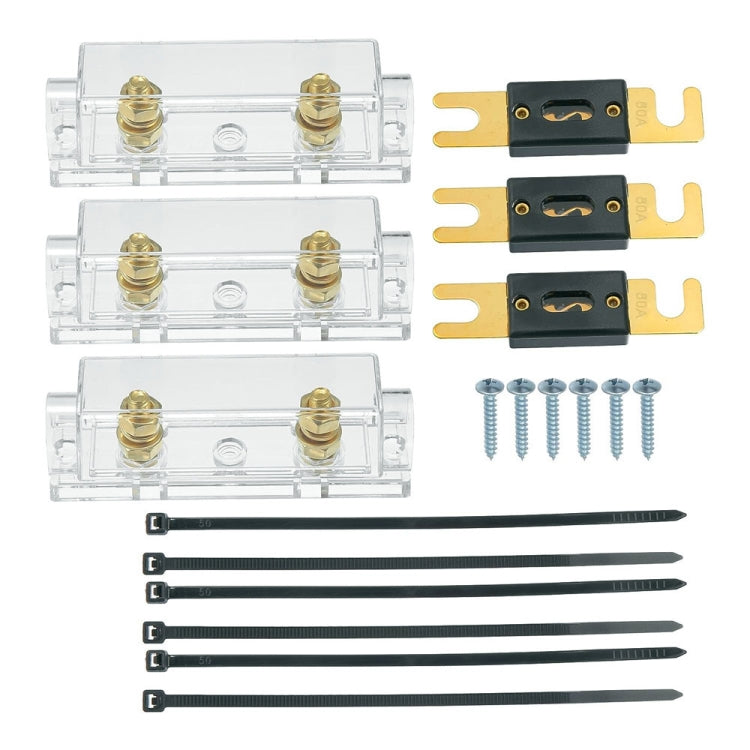 3 in 1 ANL Car Audio Modified Fuse Holder with 200A Fuse, Current:50A - Fuse by PMC TechLife | Online Shopping South Africa | PMC TechLife | Buy Now Pay Later Mobicred
