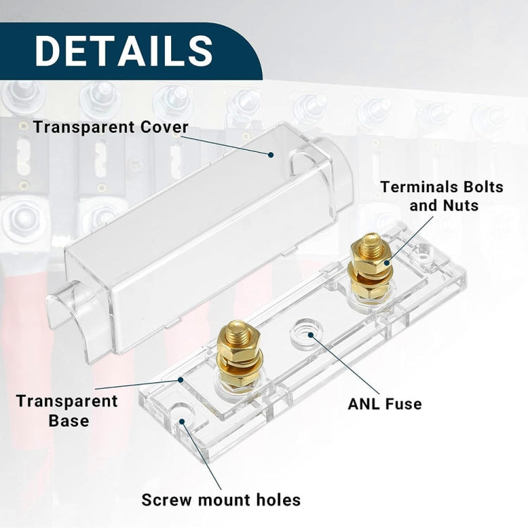 3 in 1 ANL Car Audio Modified Fuse Holder with 200A Fuse, Current:125A - Fuse by PMC TechLife | Online Shopping South Africa | PMC TechLife | Buy Now Pay Later Mobicred
