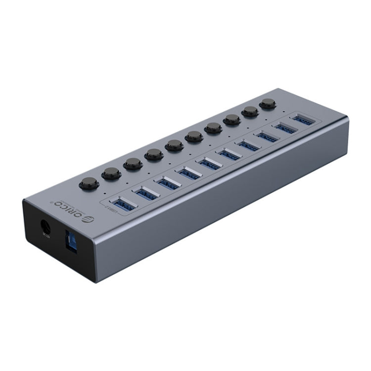 ORICO BT2U3-10AB-GY-BP 10 Ports USB 3.0 HUB with Individual Switches(EU Plug) - USB 3.0 HUB by ORICO | Online Shopping South Africa | PMC Jewellery | Buy Now Pay Later Mobicred