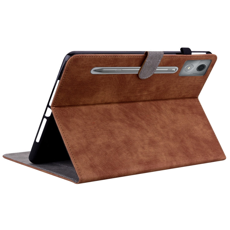 For Lenovo Tab P12 Pro 12.7 2025 Tiger Pattern Flip Leather Tablet Case(Brown) - Lenovo by PMC TechLife | Online Shopping South Africa | PMC TechLife | Buy Now Pay Later Mobicred