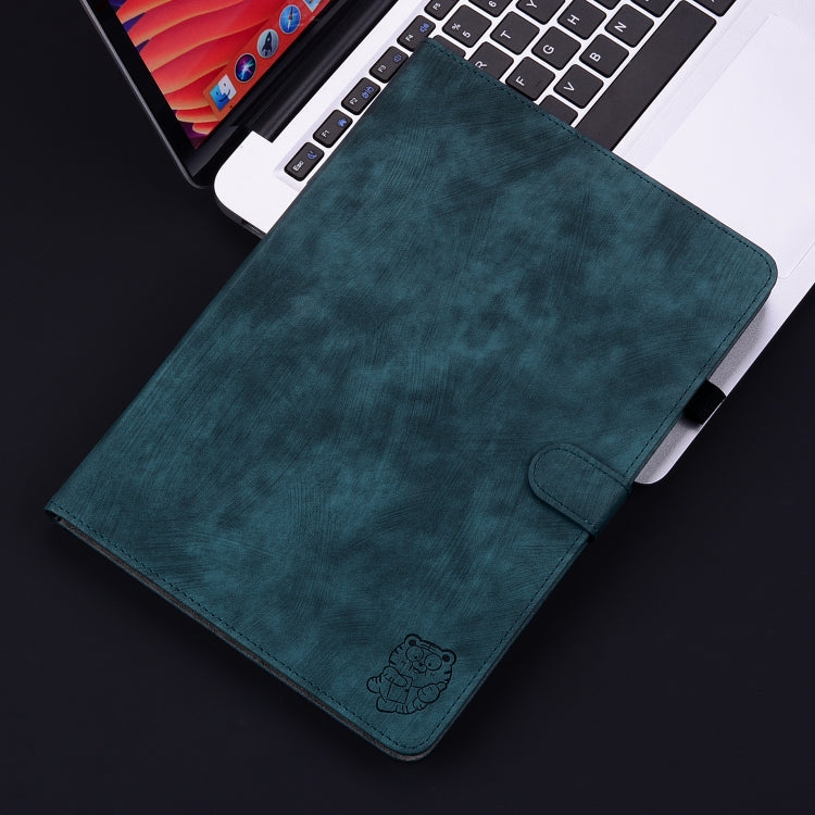 For Lenovo Tab P12 Pro 12.7 2025 Tiger Pattern Flip Leather Tablet Case(Dark Blue) - Lenovo by PMC TechLife | Online Shopping South Africa | PMC TechLife | Buy Now Pay Later Mobicred