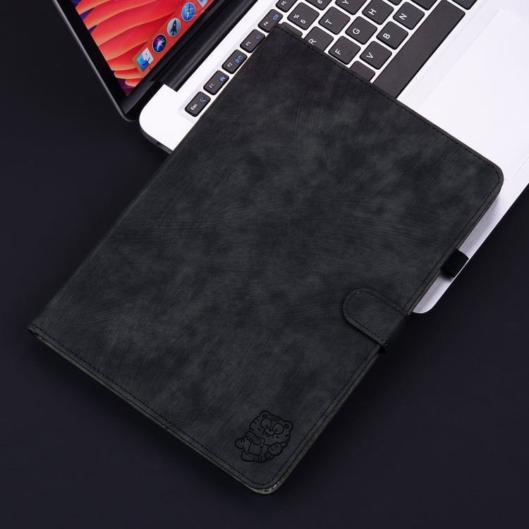 For Lenovo Tab P12 Pro 12.7 2025 Tiger Pattern Flip Leather Tablet Case(Black) - Lenovo by PMC TechLife | Online Shopping South Africa | PMC TechLife | Buy Now Pay Later Mobicred