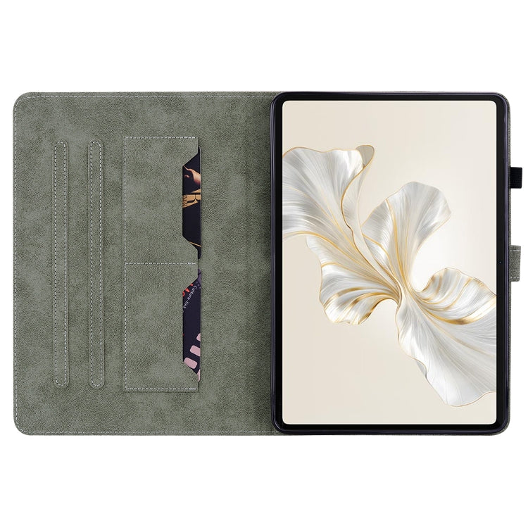 For Honor Pad 9 12.1 Embossed Tiger Pattern Leather Tablet Case(Brown) - Honor by PMC TechLife | Online Shopping South Africa | PMC TechLife | Buy Now Pay Later Mobicred