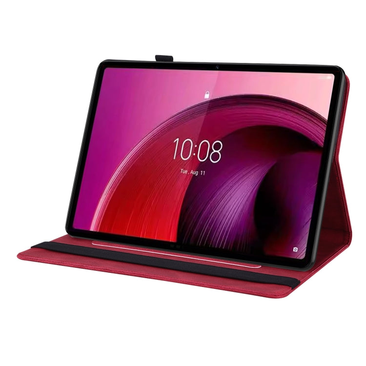 For Lenovo Tab M10 5G 10.6 inch Butterfly Flower Embossed Leather Tablet Case(Red) - free shipping - PMC TechLife - Order now!