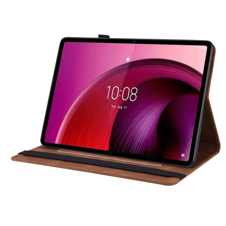 For Lenovo Tab M11/Xiaoxin Pad 11 2024 Butterfly Flower Embossed Leather Tablet Case(Brown) - Lenovo by PMC Jewellery | Online Shopping South Africa | PMC Jewellery | Buy Now Pay Later Mobicred