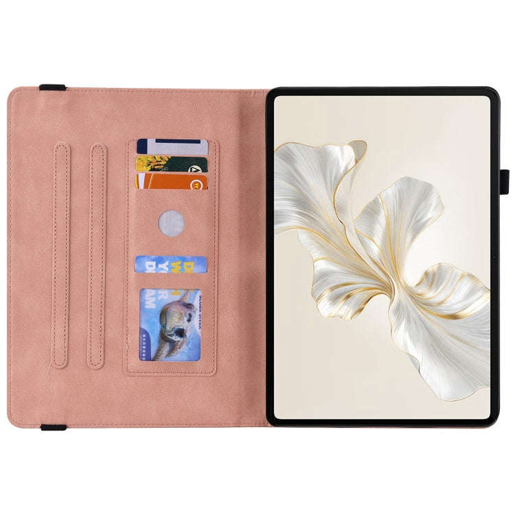 For Honor Pad 9 12.1 Butterfly Flower Embossed Leather Tablet Case(Rose Gold) - Honor by PMC TechLife | Online Shopping South Africa | PMC TechLife | Buy Now Pay Later Mobicred