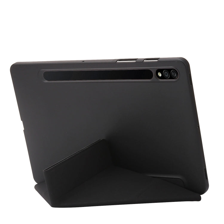 For Samsung Galaxy Tab S10+ / S9+ Deformation Silicone Leather Tablet Case(Black) - Galaxy Tab S9+ Cases by PMC Jewellery | Online Shopping South Africa | PMC Jewellery | Buy Now Pay Later Mobicred