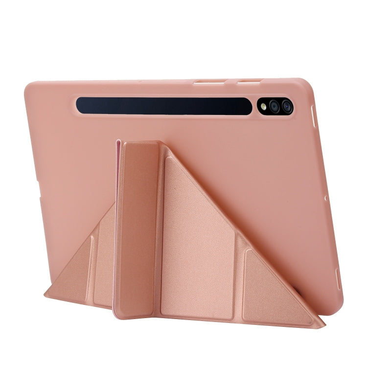 For Samsung Galaxy Tab S9 Deformation Silicone Leather Tablet Case(Dark Blue) - Galaxy Tab S9 Cases by PMC Jewellery | Online Shopping South Africa | PMC Jewellery | Buy Now Pay Later Mobicred